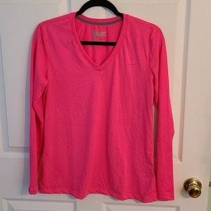 NIKE Dri-fit Long Sleeve Athletic Shirt, Hot Pink